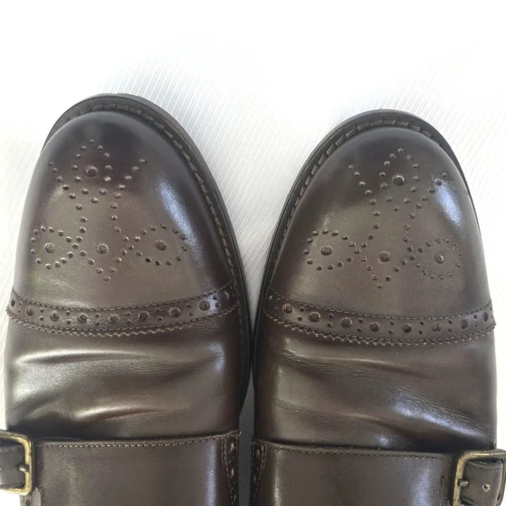 Bruno Magli Alfanzo Double Monk Dress Shoes Grain Leather Italy Men's‎ 11M